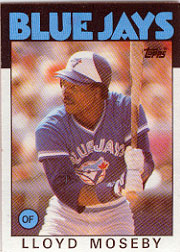 1986 Topps Baseball Cards      360     Lloyd Moseby